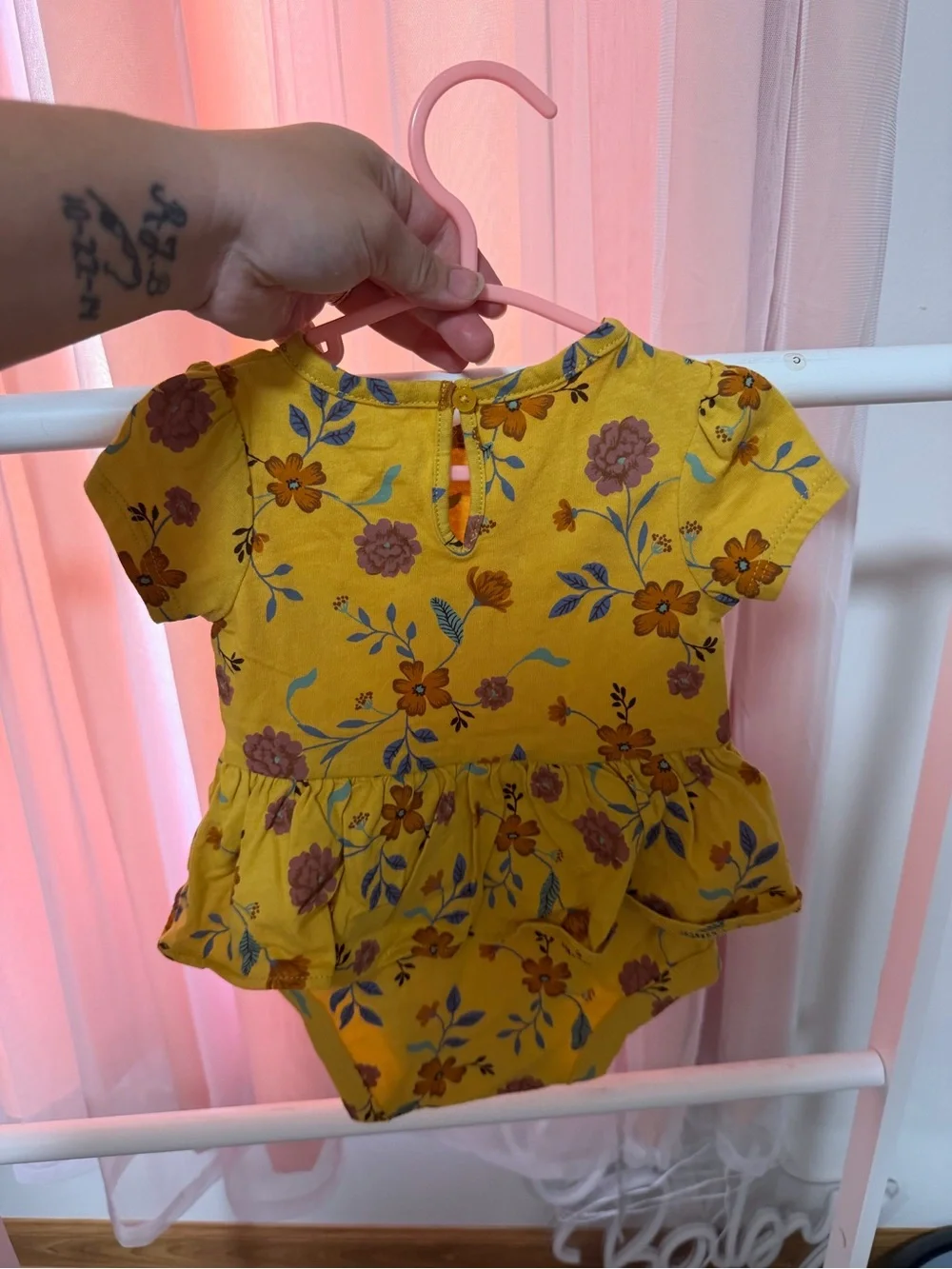 Carters Floral Bodysuit Tutu NWOT Baby Infant Girl 9M
